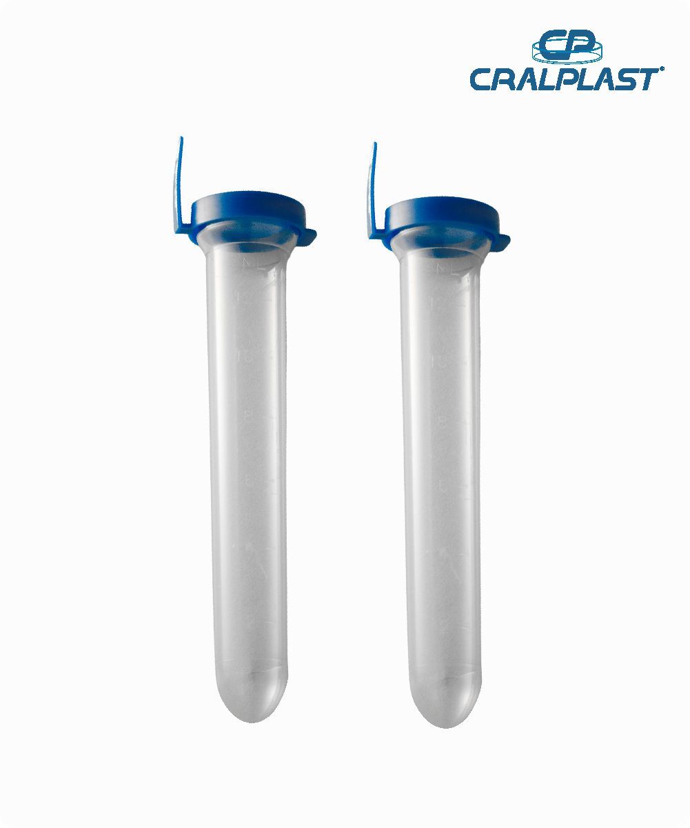 Tubo cônico PS 12mL com tampa  azul